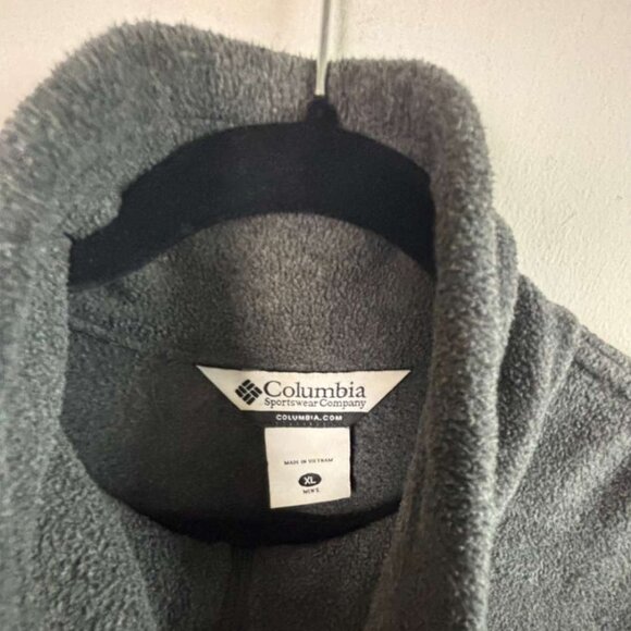 Columbia Mens Full Zip Long Sleeve Fleece Light Jacket Charcoal Grey Size Medium - Picture 4 of 9